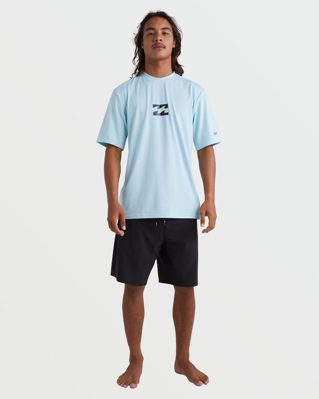 All Day Wave Short Sleeve Rashguard - Coastal Blue