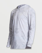 Arch Mesh Long Sleeve Hooded Surf Tee - White Camo