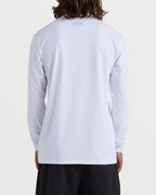 All Day Wave Loose Fit Long Sleeve Surf Tee - White