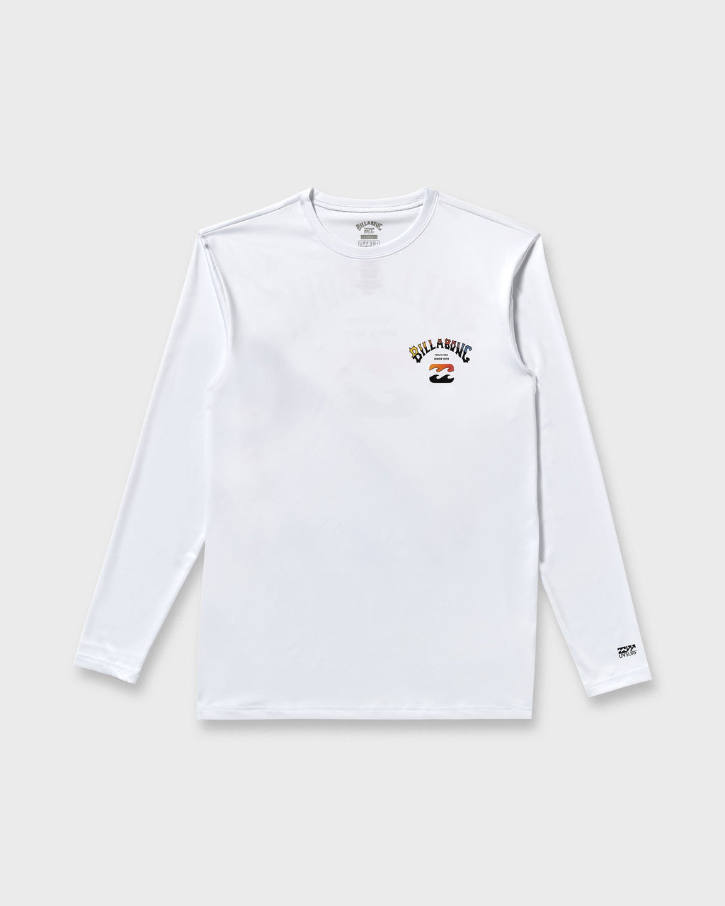 Arch Fade Loose Fit Long Sleeve Surf T-Shirt - White