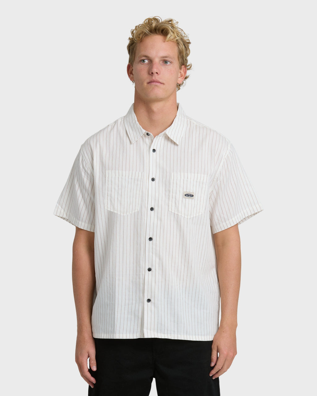 Bad Dog Short Sleeve Woven Shirt - Off White
