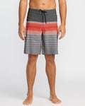 All Day Stripe Pro Performance 20 Boardshorts - Sunset