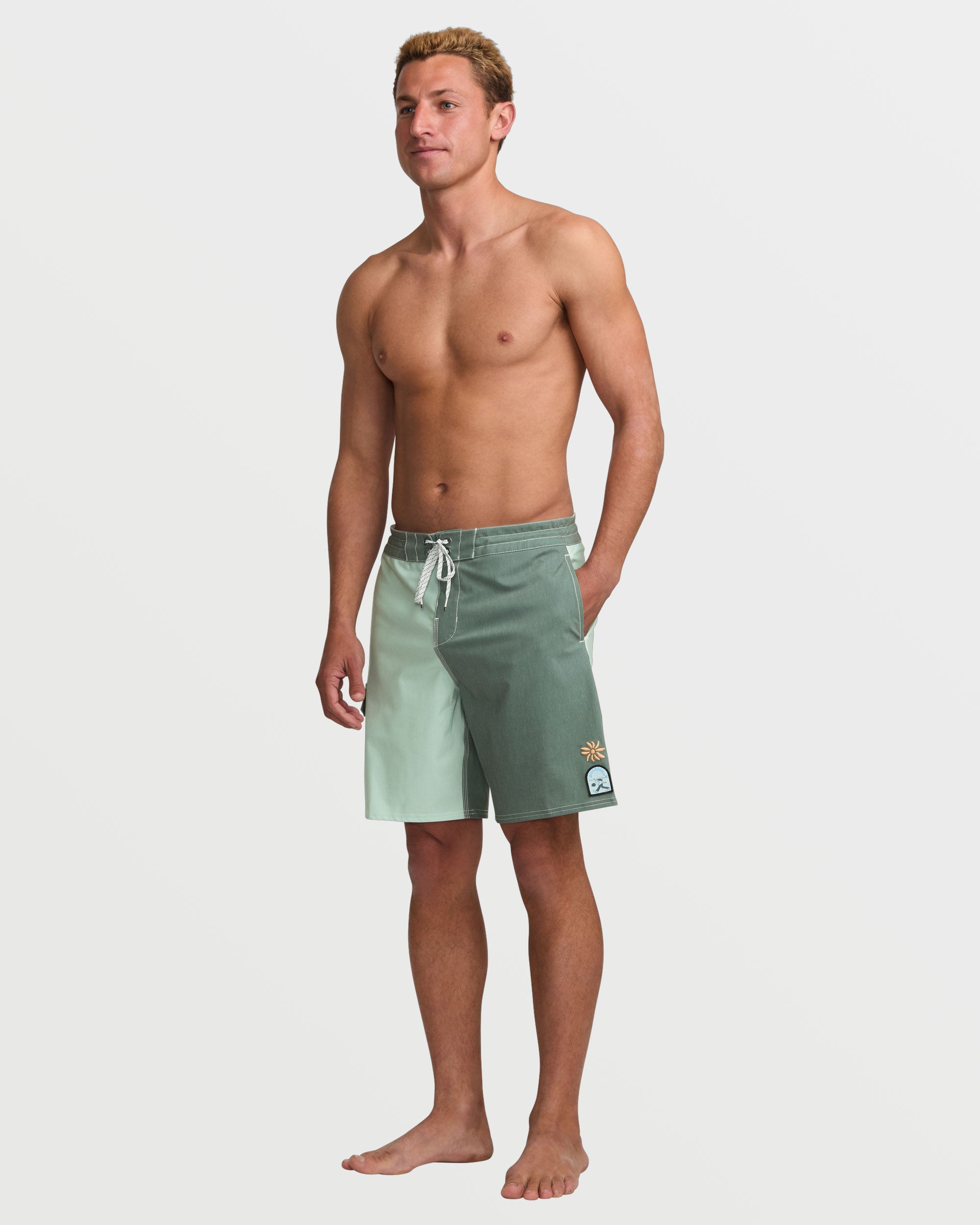 Sunshine Lo Tide 19 Boardshorts - Green Tea
