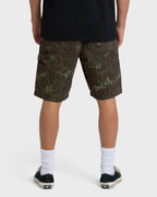 Bad Dog Elastic Shorts - Green Camo