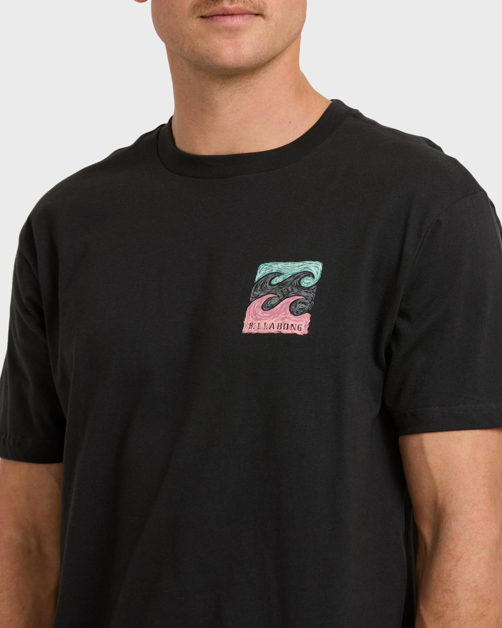 Crayon Wave Premium Short Sleeve T-Shirt - Washed Black
