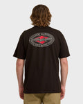 Rotor Diamond Regular Short Sleeve T-Shirt - Black Red