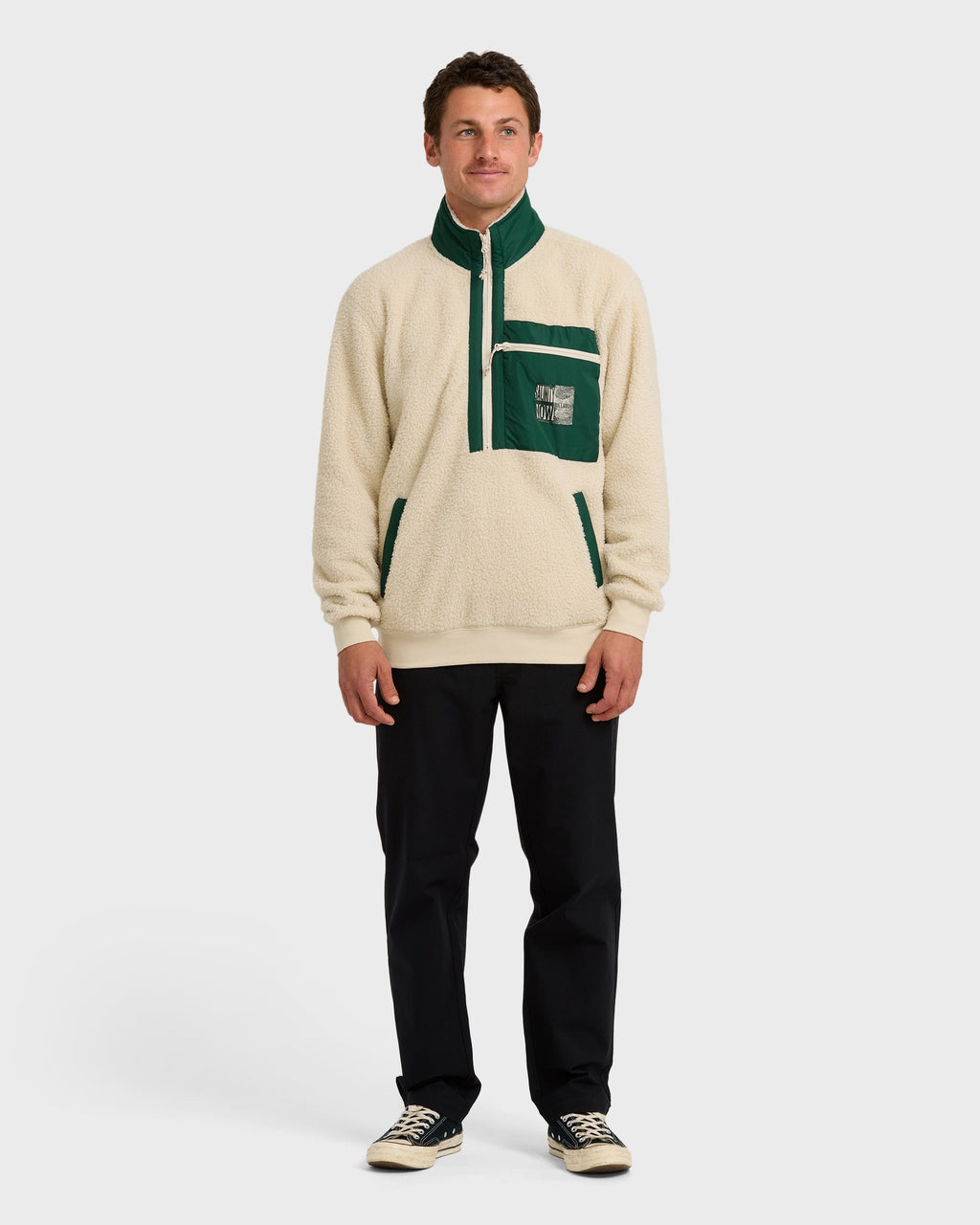 Salinity Now Boundary Mock Neck Sweatshirt - Chino