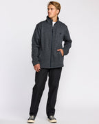 Boundary Mock Neck Zip Sweatshirt - Navy