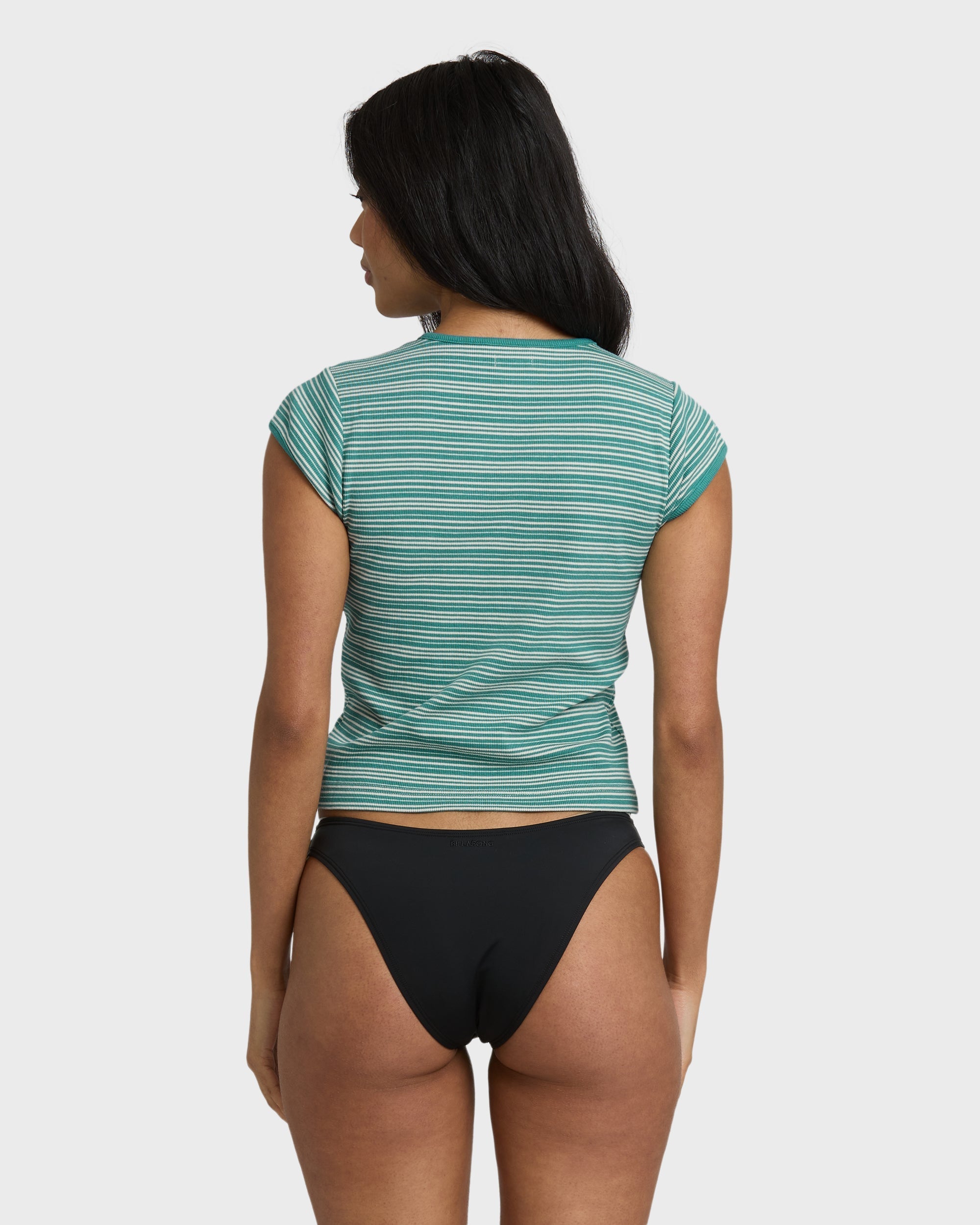 Oslo short Sleeve knit Top - Bay Blue