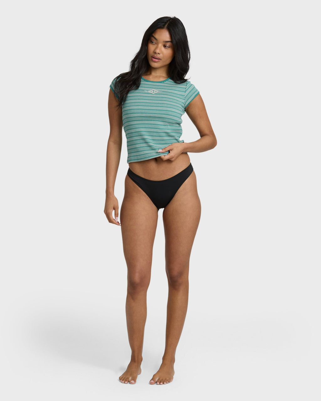 Oslo short Sleeve knit Top - Bay Blue