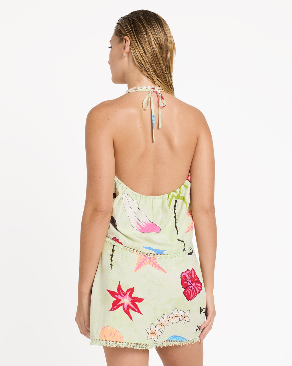 Lottie Hall Woven Tank - Sunny Lime