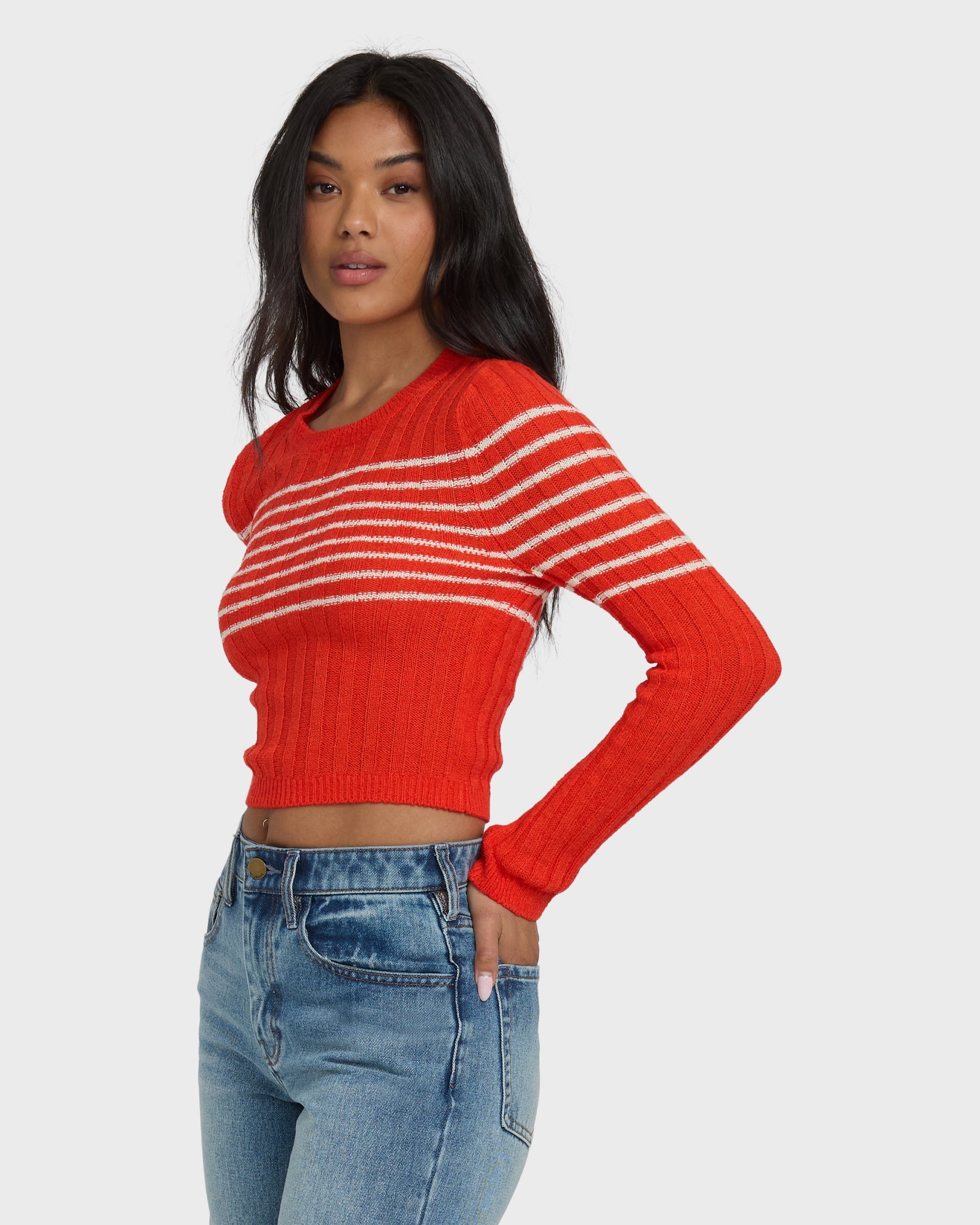 Clare Sweater - Red Aloha