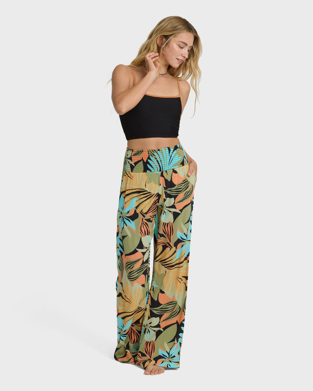 New Waves 2 Elastic Waist Pants - Black Multi