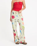 Lottie Hall Woven Elastic Waist Pants - Sunny Lime