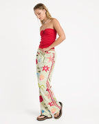 Lottie Hall Woven Elastic Waist Pants - Sunny Lime