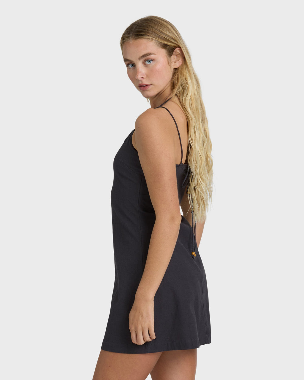 Midnight Wave Mini Dress - Black Sands