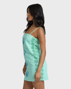 Sun Rays Mini Dress - Pool Blue