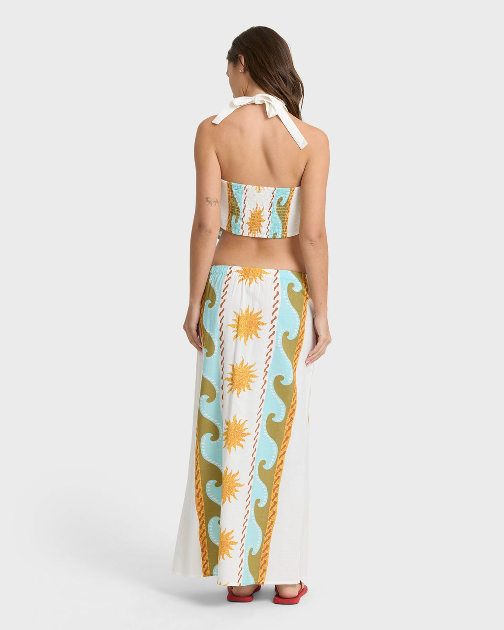 Tides Call Midi Skirt - Salt Crystal
