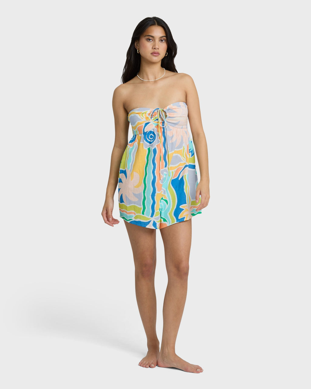 So Groovy Romper - Blue Multi