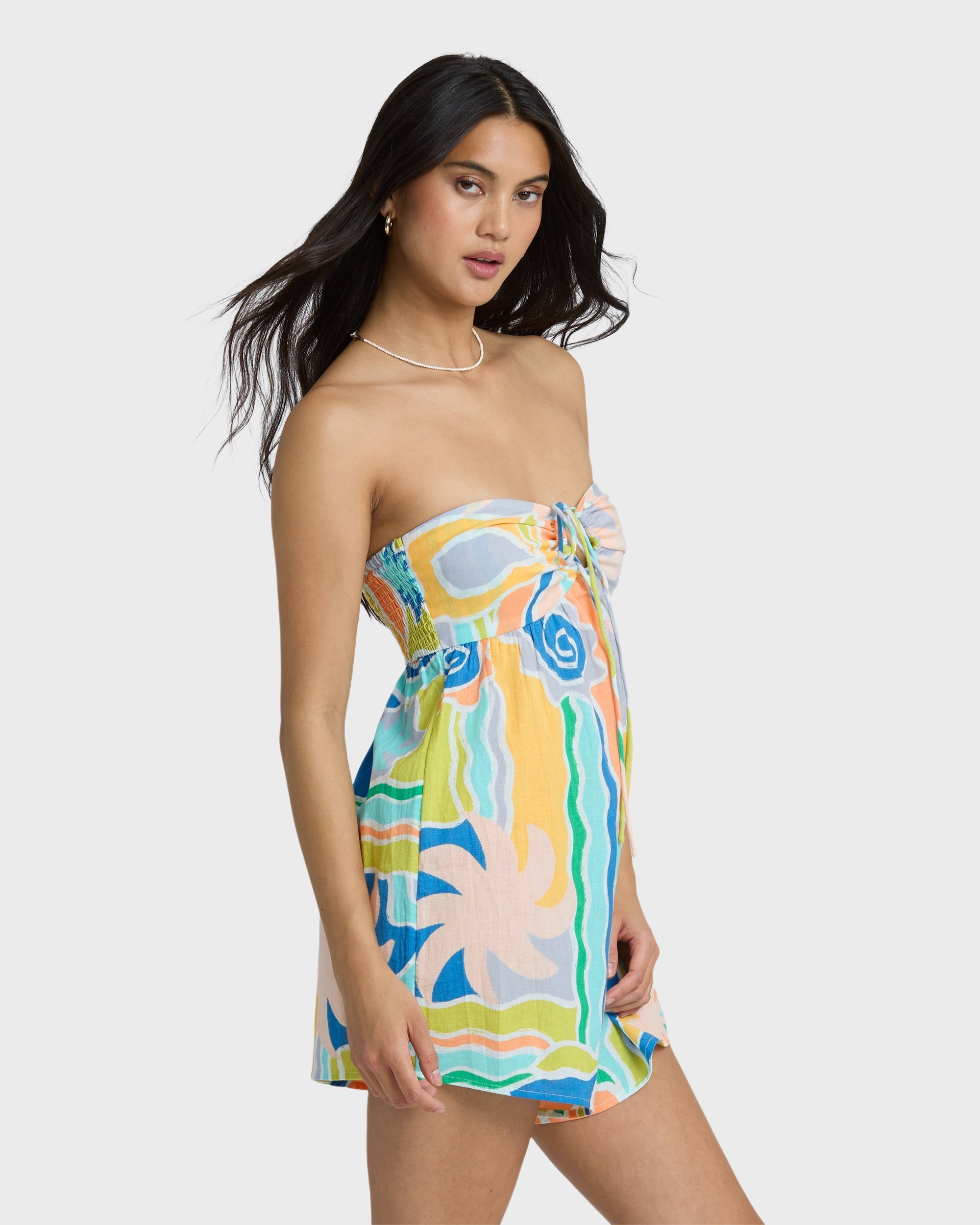 So Groovy Romper - Blue Multi