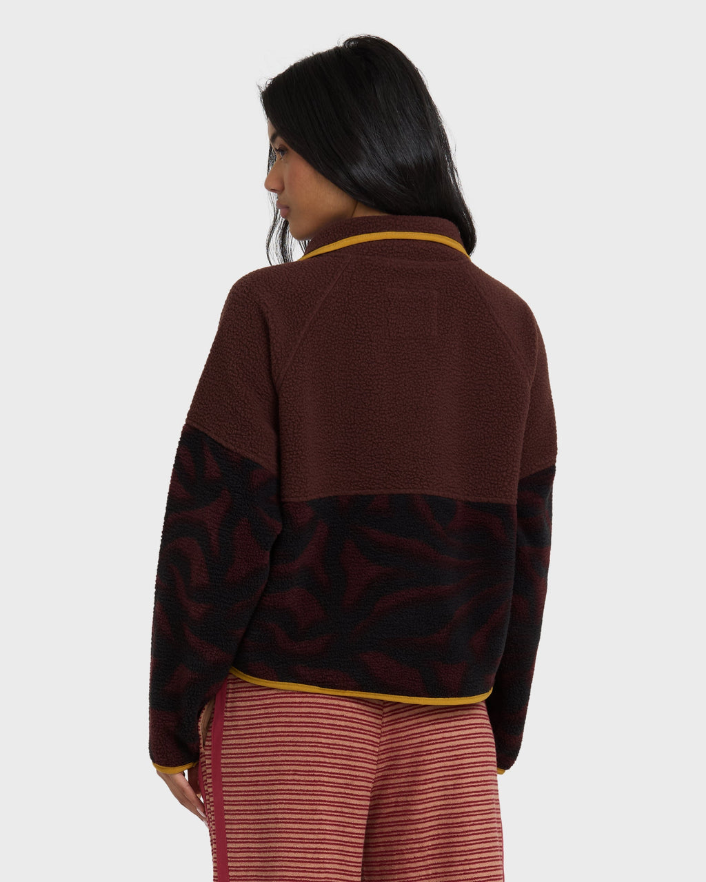 A/Div Popoyo Snap Up Sherpa Fleece Jacket - Teak