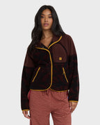 A/Div Popoyo Snap Up Sherpa Fleece Jacket - Teak