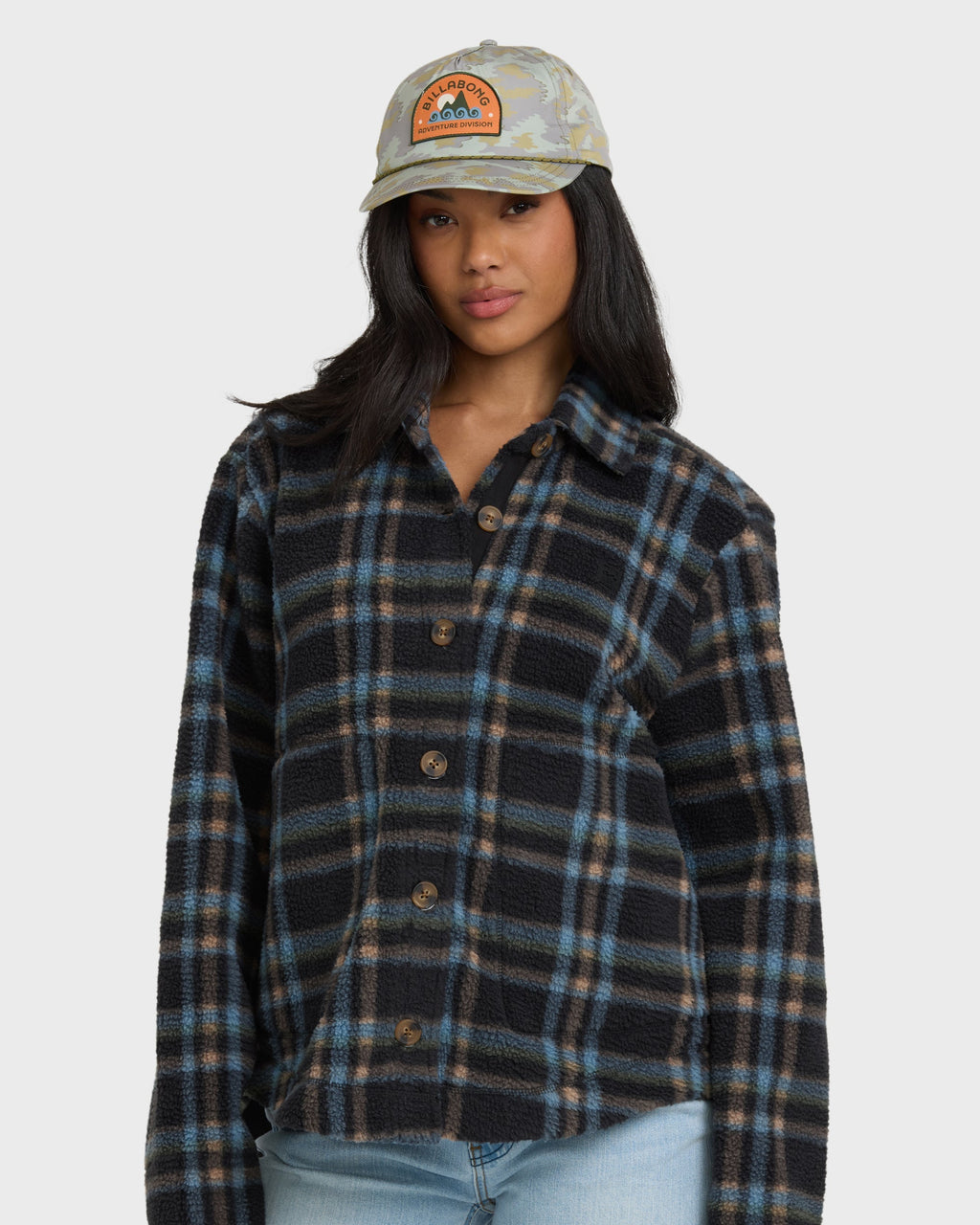 Breezy Sherpa Shacket - Black Sands