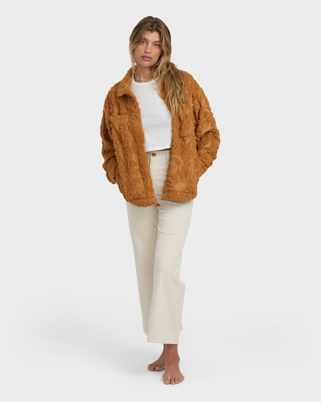 Sundown Sherpa Shacket - Camel