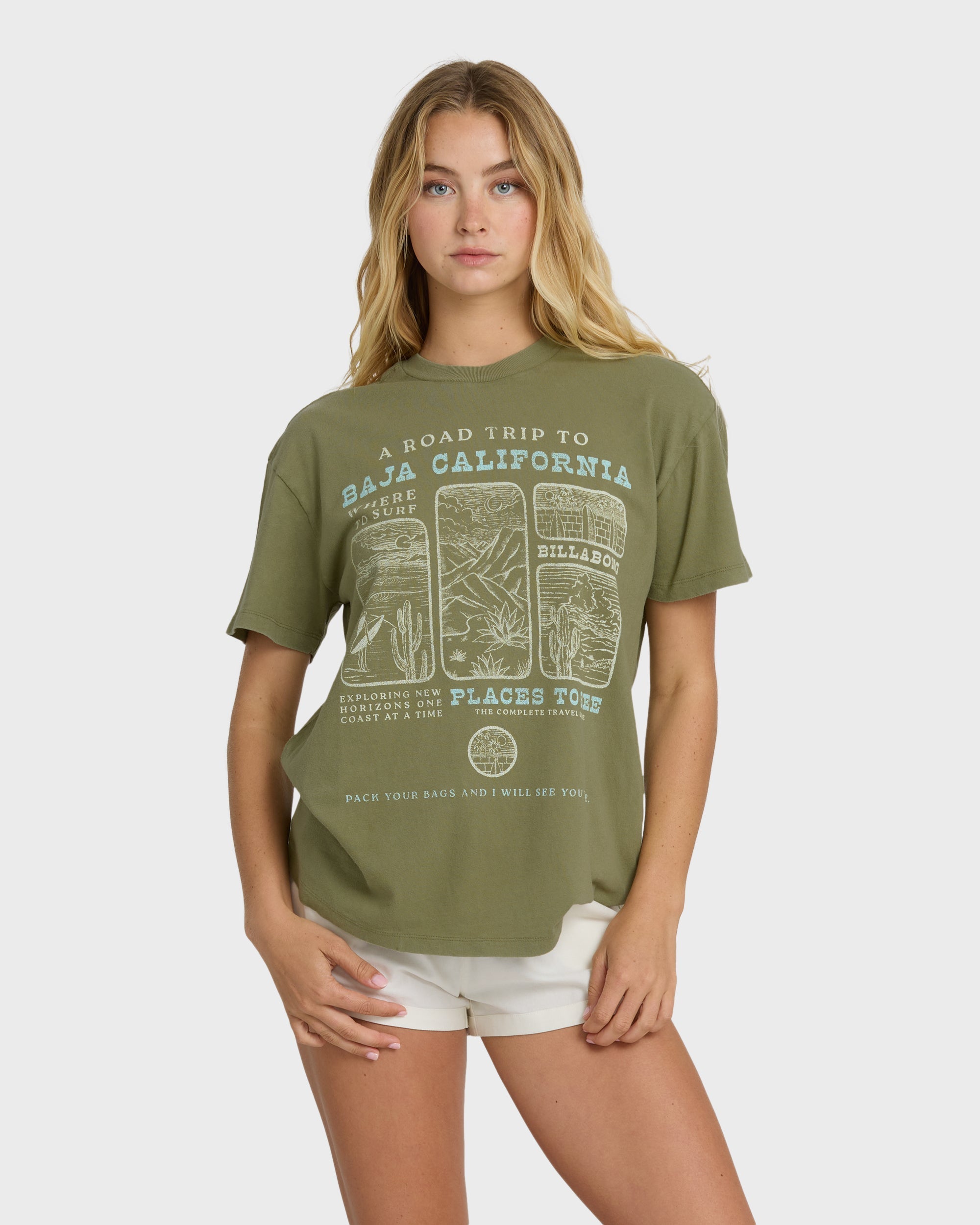 Flying To The Moon Short Sleeve T-Shirt - Dark Olive