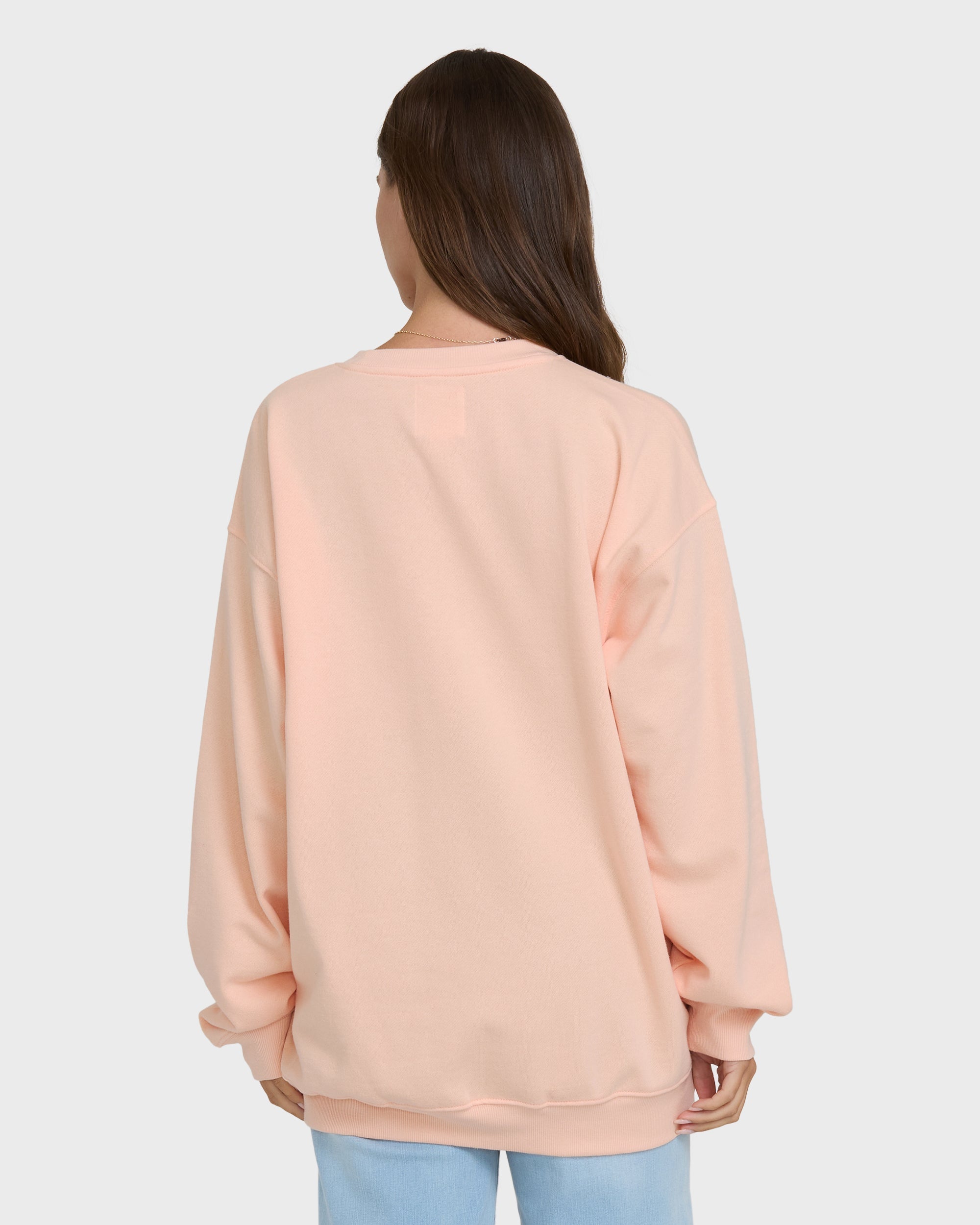 Chasing Horizons Crewneck Sweatshirt - Light Peach