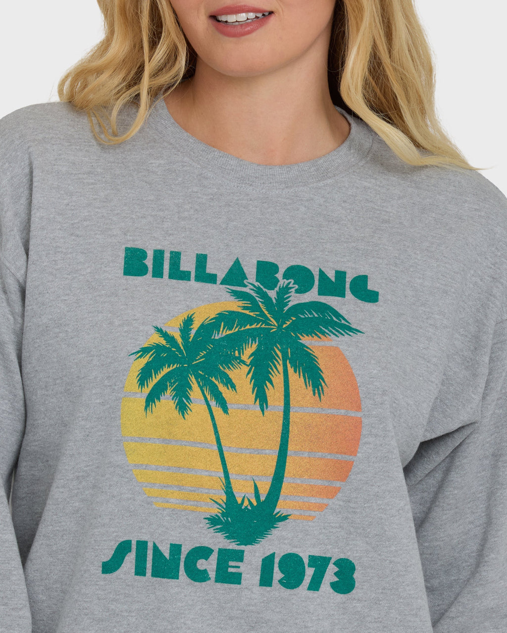 My Fave Beach Crewneck Sweatshirt - Heather Gray