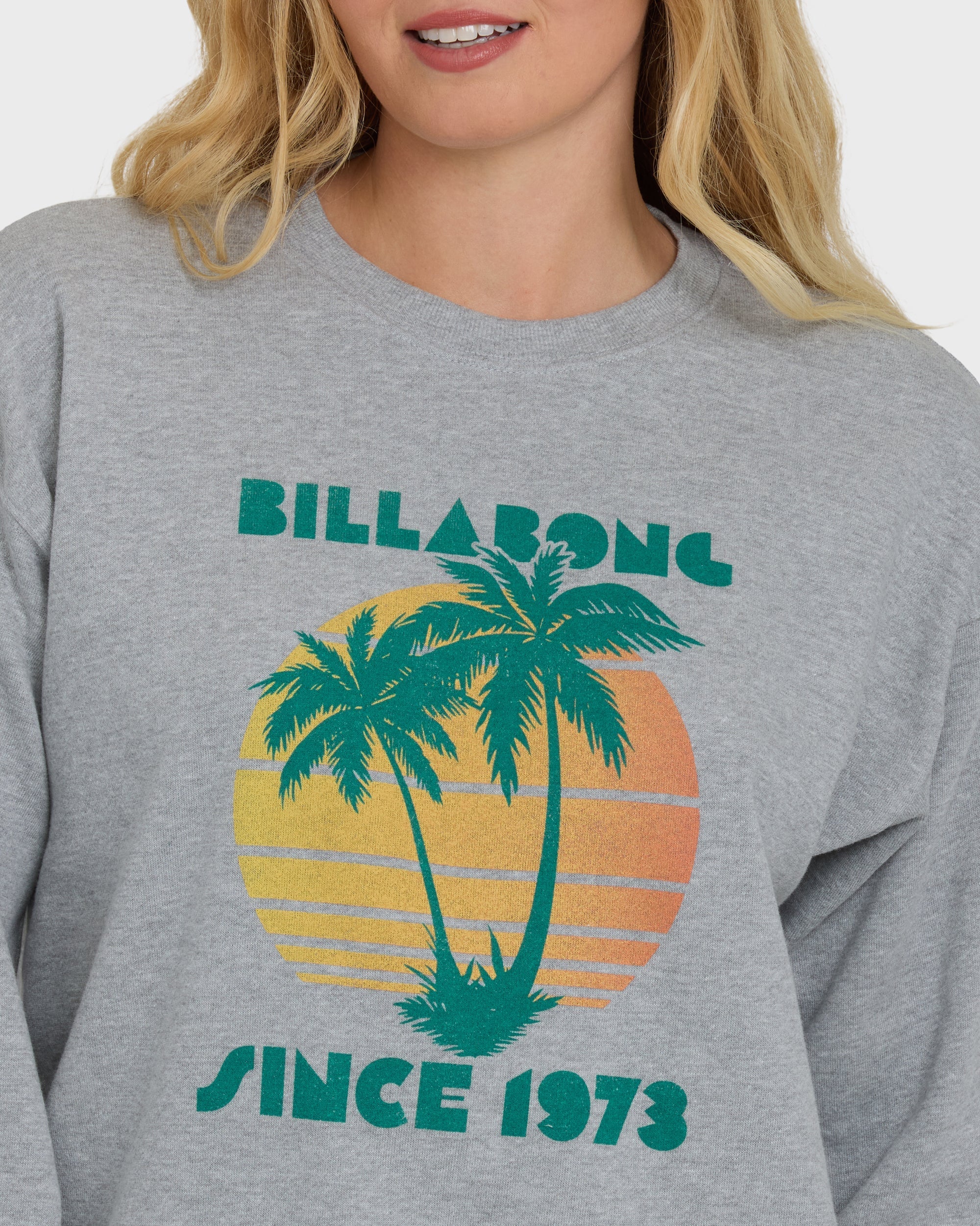 My Fave Beach Crewneck Sweatshirt - Heather Gray