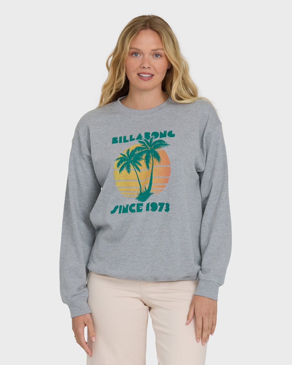 My Fave Beach Crewneck Sweatshirt - Heather Gray