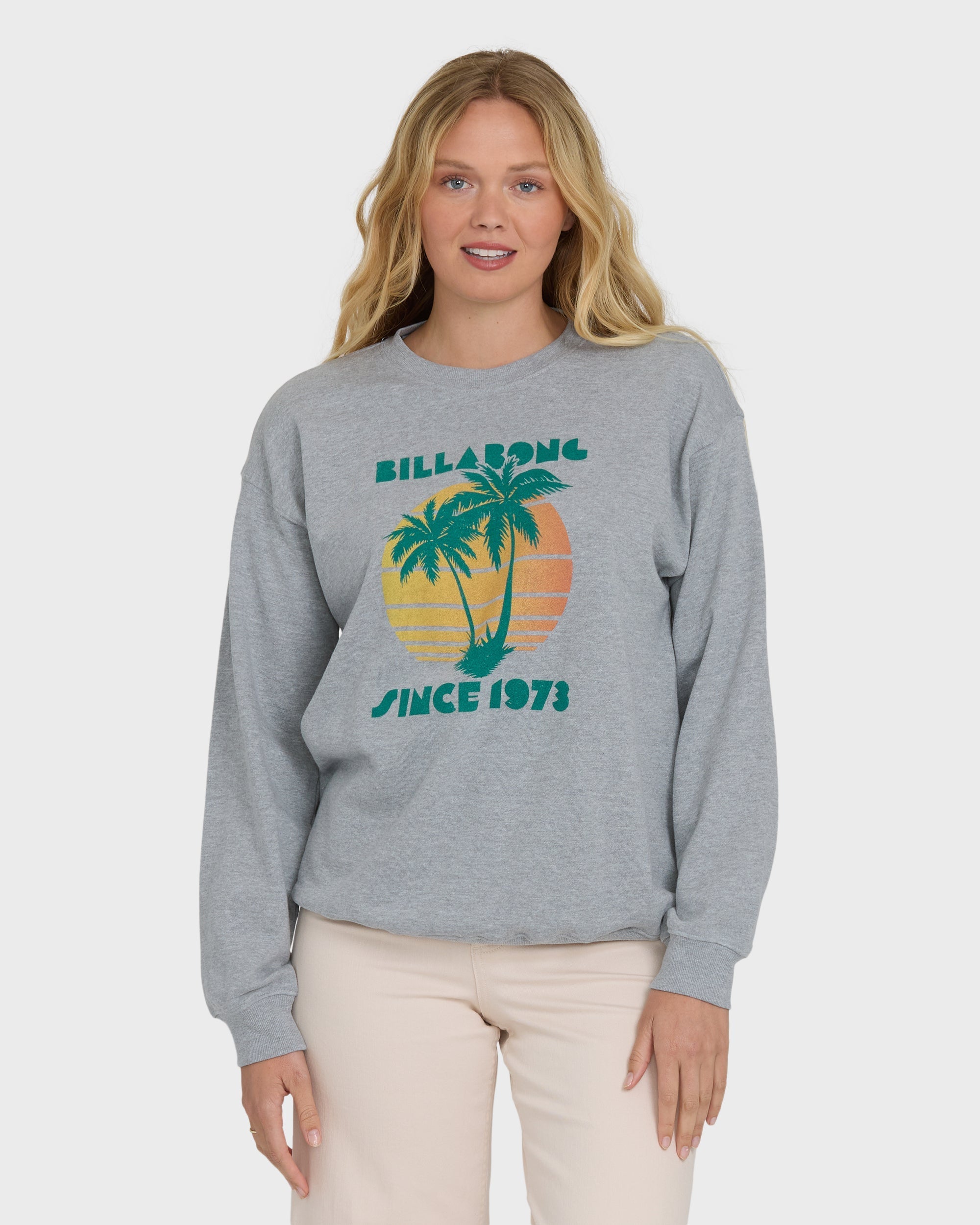 My Fave Beach Crewneck Sweatshirt - Heather Gray