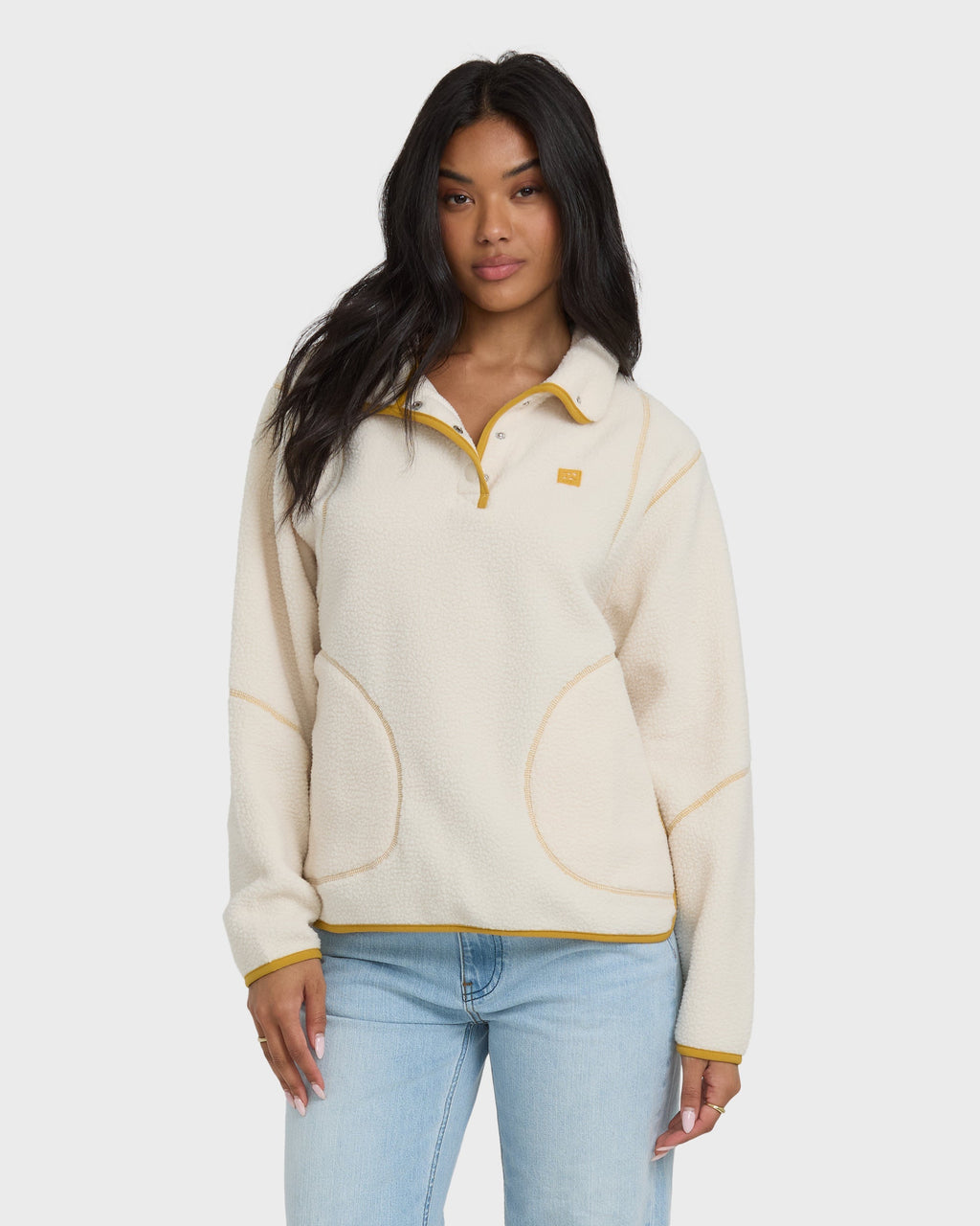 Streamer Half Snap Sherpa Fleece Pullover - Whitecap