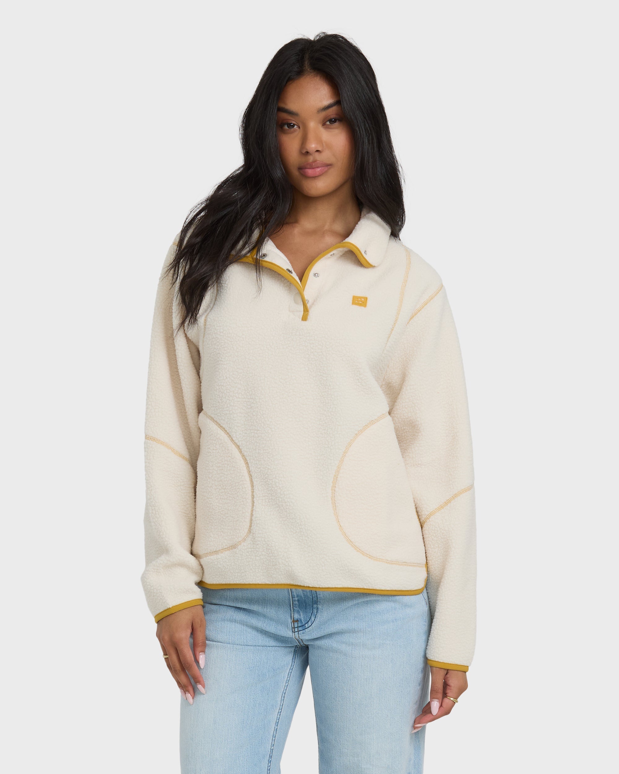 Streamer Half Snap Sherpa Fleece Pullover - Whitecap