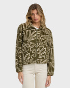 First Light Sherpa Front Zip Fleece - Martini Olive