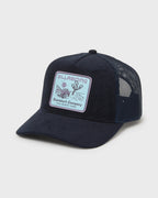 Peaked Trucker Hat - Navy