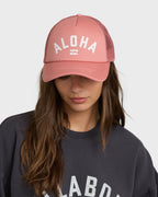 Across Waves Trucker Hat - Dark Coral