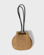 Date Palm Crossbody Mini Straw Tote - Tan