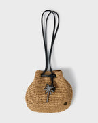 Date Palm Crossbody Mini Straw Tote - Tan