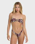 Sol Playa Rio Bandeau Bikini Top - Red Dahlia