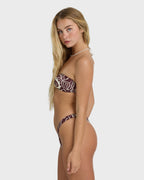 Sol Playa Rio Bandeau Bikini Top - Red Dahlia