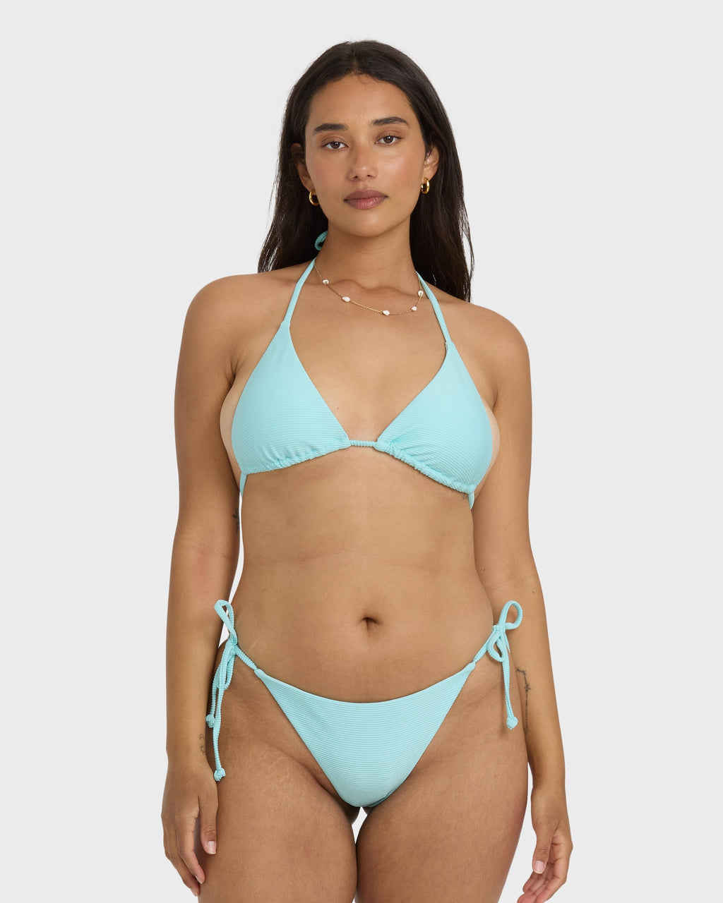 Tanlines Multi Triangle Bikini Top - Crystal Blue