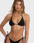 Sol Searcher Multi Triangle Bikini Top - Black Pebble