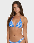 Le Love Multi Triangle Bikini Top - True Blue