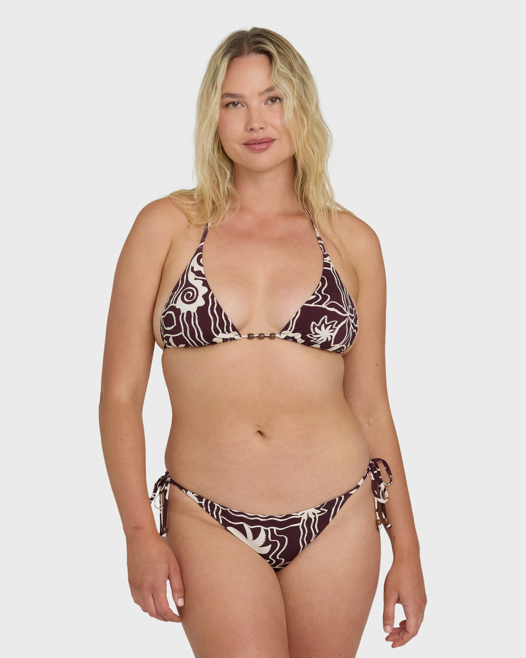 Sol Playa Remi Triangle  Bikini Top - Red Dahlia