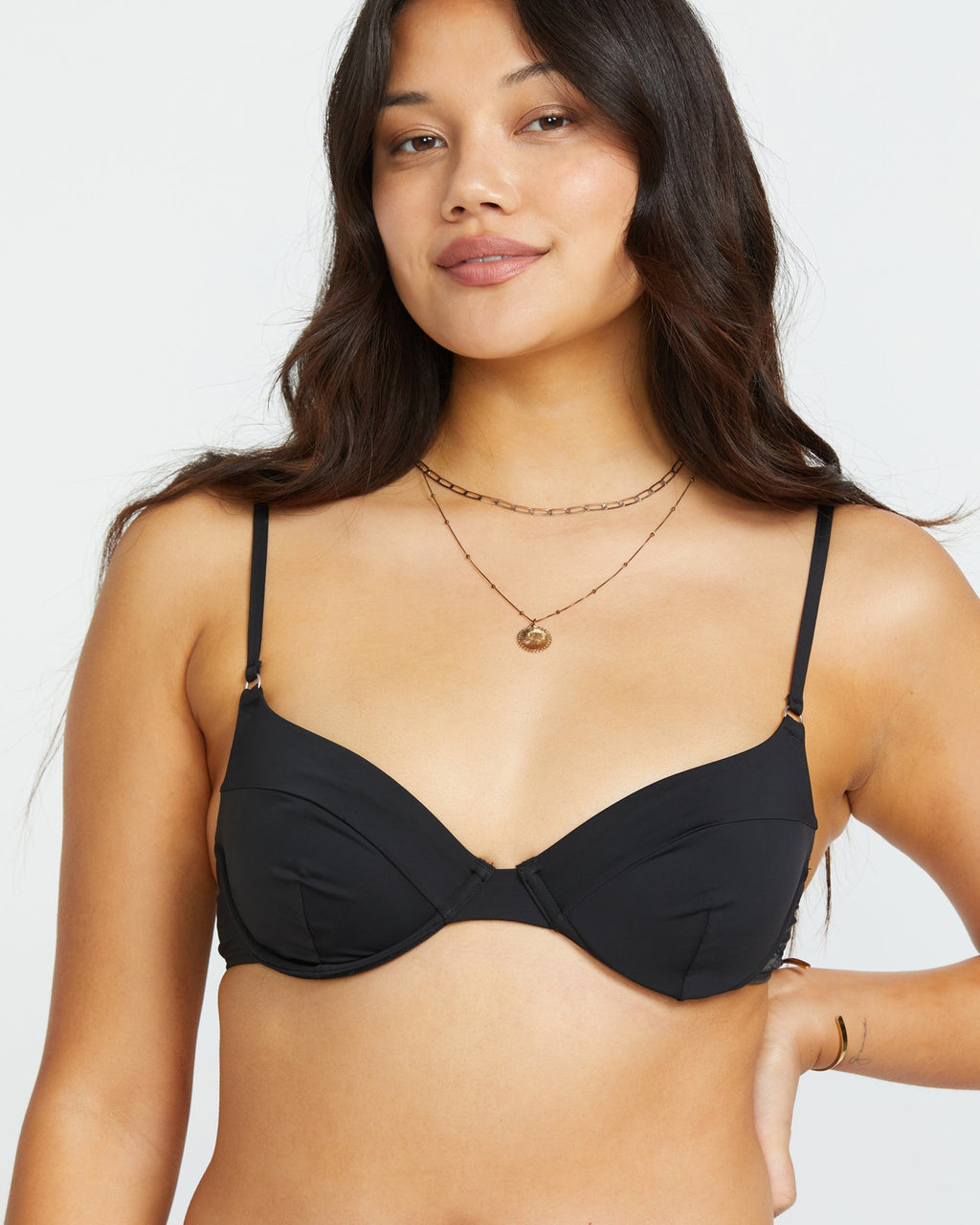 Sol Searcher Morgan Underwire Bikini Top - Black Pebble