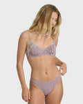 Mini Wave Check Char Underwire Bikini Top - Red Dahlia