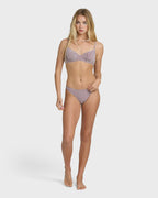 Mini Wave Check Char Underwire Bikini Top - Red Dahlia